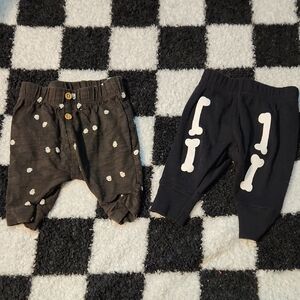 💀Kids Skeleton and Skull Joggers - Black and Gray